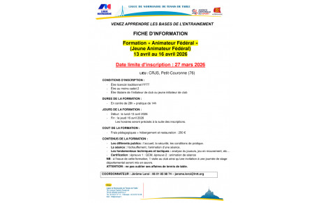 Formation animateur fédéral